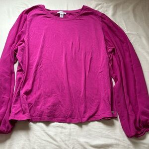 Calvin Klein Fuchsia Long Sleeve Top